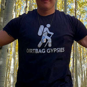 Black DirtBag Gypsies Short Sleeve Shirt with White logo