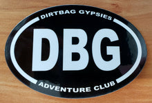 Load image into Gallery viewer, DBG Adventure Club Tumbler Sticker Black with White letters