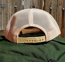 Load image into Gallery viewer, Brown/Khaki DirtBag Gypsies Snap Back Hat with Black logo
