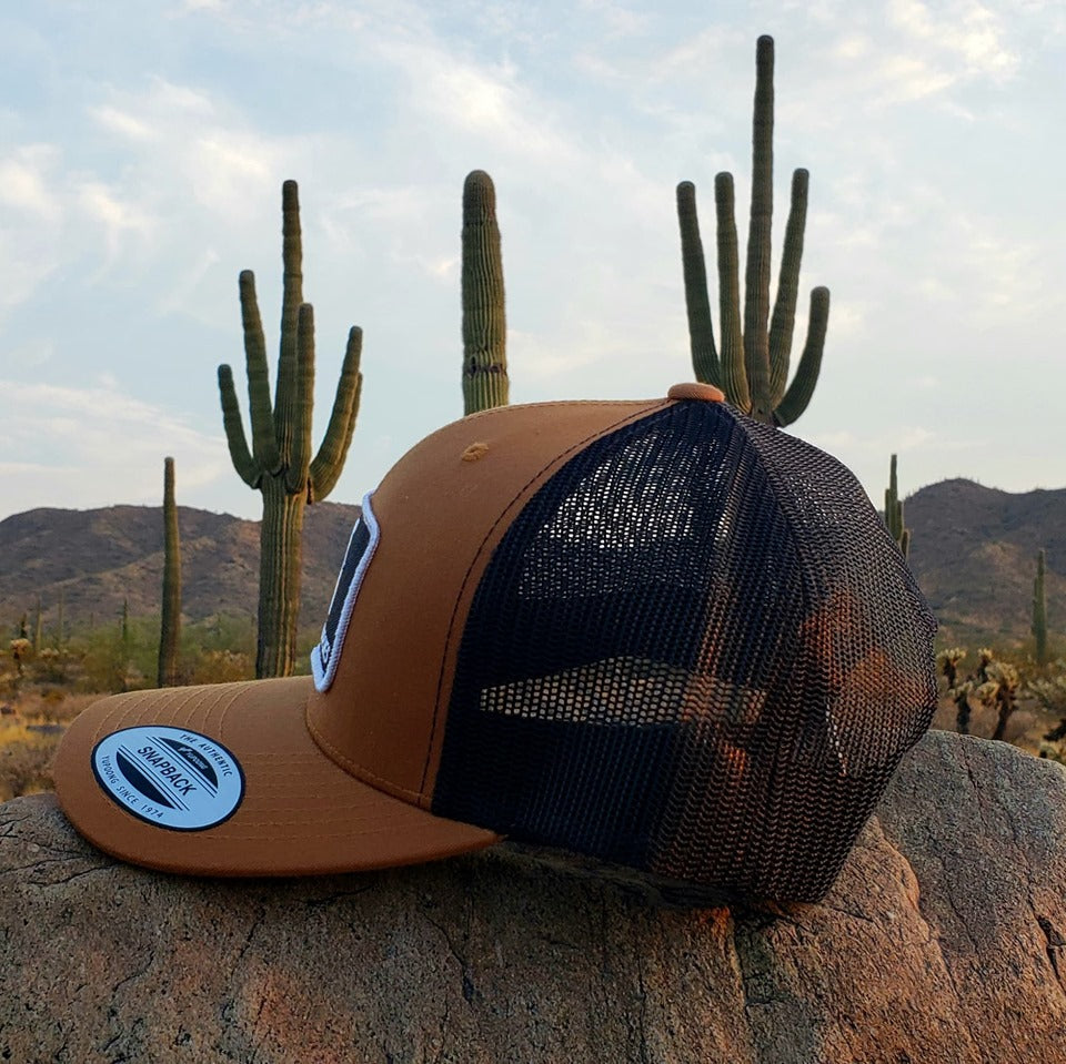 Copper/Black Trucker Patched Hat
