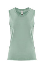 Load image into Gallery viewer, Stonewash Green Hiker Ladies Muscle Tank Top