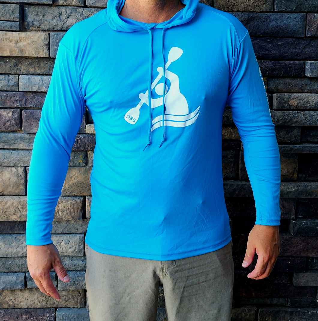 Electric Blue Long Sleeve Kayaker Sun Hoodie