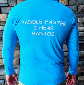 Electric Blue Long Sleeve Kayaker Sun Hoodie