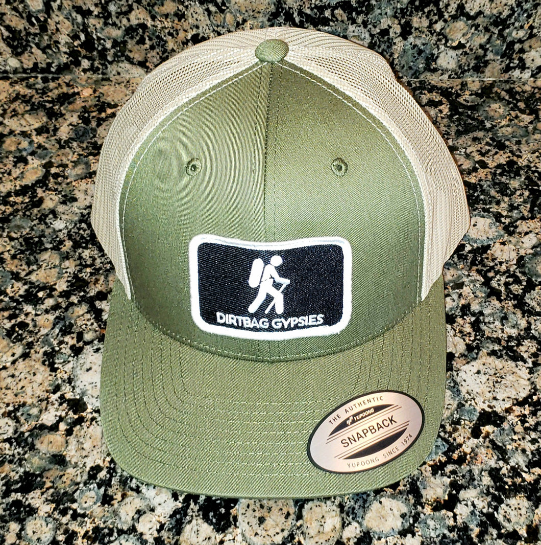 Moss with Khaki Trucker Patched Snapback Hat