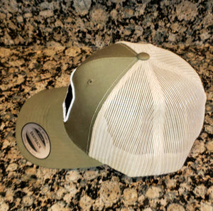 Moss with Khaki Trucker Patched Snapback Hat