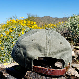 Olive Dirtbag Gypsies Patched Hat! Adams Optimum Solid Pigment Dyed Hat.