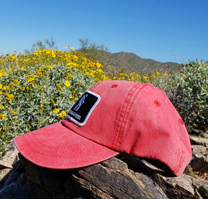 Red Dirtbag Gypsies Patched Hat! Adams Optimum Solid Pigment Dyed Hat.