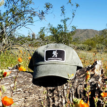 Load image into Gallery viewer, Olive Dirtbag Gypsies Patched Hat! Adams Optimum Solid Pigment Dyed Hat.