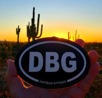 DBG Black Oval Sticker