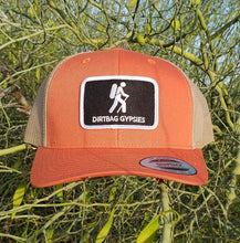 Load image into Gallery viewer, Rustic Orange with Khaki Trucker Patched Snapback Hat