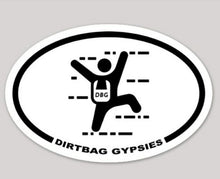 Load image into Gallery viewer, Dirtbag Gypsies Rock Climber White Oval