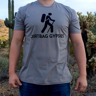 Stone Gray DirtBag Gypsies Short Sleeve Shirt with Black logo