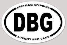 Load image into Gallery viewer, DBG Adventure Club Tumbler Sticker White with Black letters