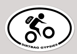 Dirtbag Gypsies Biker Oval Sticker