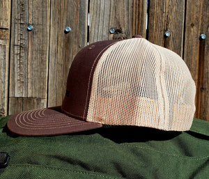 Brown/Khaki DirtBag Gypsies Snap Back Hat with Black logo