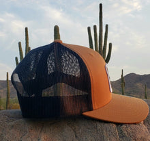 Load image into Gallery viewer, Copper/Black Trucker Patched Hat