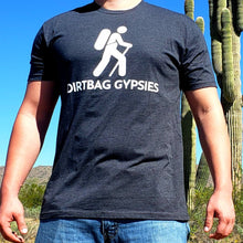 Load image into Gallery viewer, Charcoal DirtBag Gypsies Short Sleeve Shirt with White logo