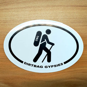 Dirtbag Gypsies Hiker Oval Sticker