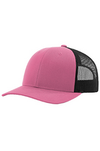 Load image into Gallery viewer, Hot Pink/Black DirtBag Gypsies Snap Back Hat with Black Logo