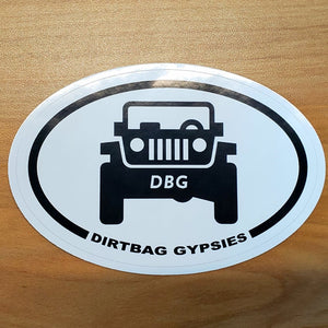 Dirtbag Gypsies Jeep Oval Sticker