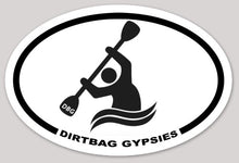 Load image into Gallery viewer, Dirtbag Gypsies Kayaker Oval Sticker