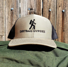 Load image into Gallery viewer, Military Green Loden/Black DirtBag Gypsies Snap Back Hat with Black logo