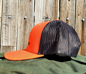 Orange/Black DirtBag Gypsies Snap Back Hat with Black logo