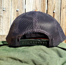 Load image into Gallery viewer, Orange/Black DirtBag Gypsies Snap Back Hat with Black logo