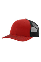 Load image into Gallery viewer, Red/Black DirtBag Gypsies Snap Back Hat with Black logo